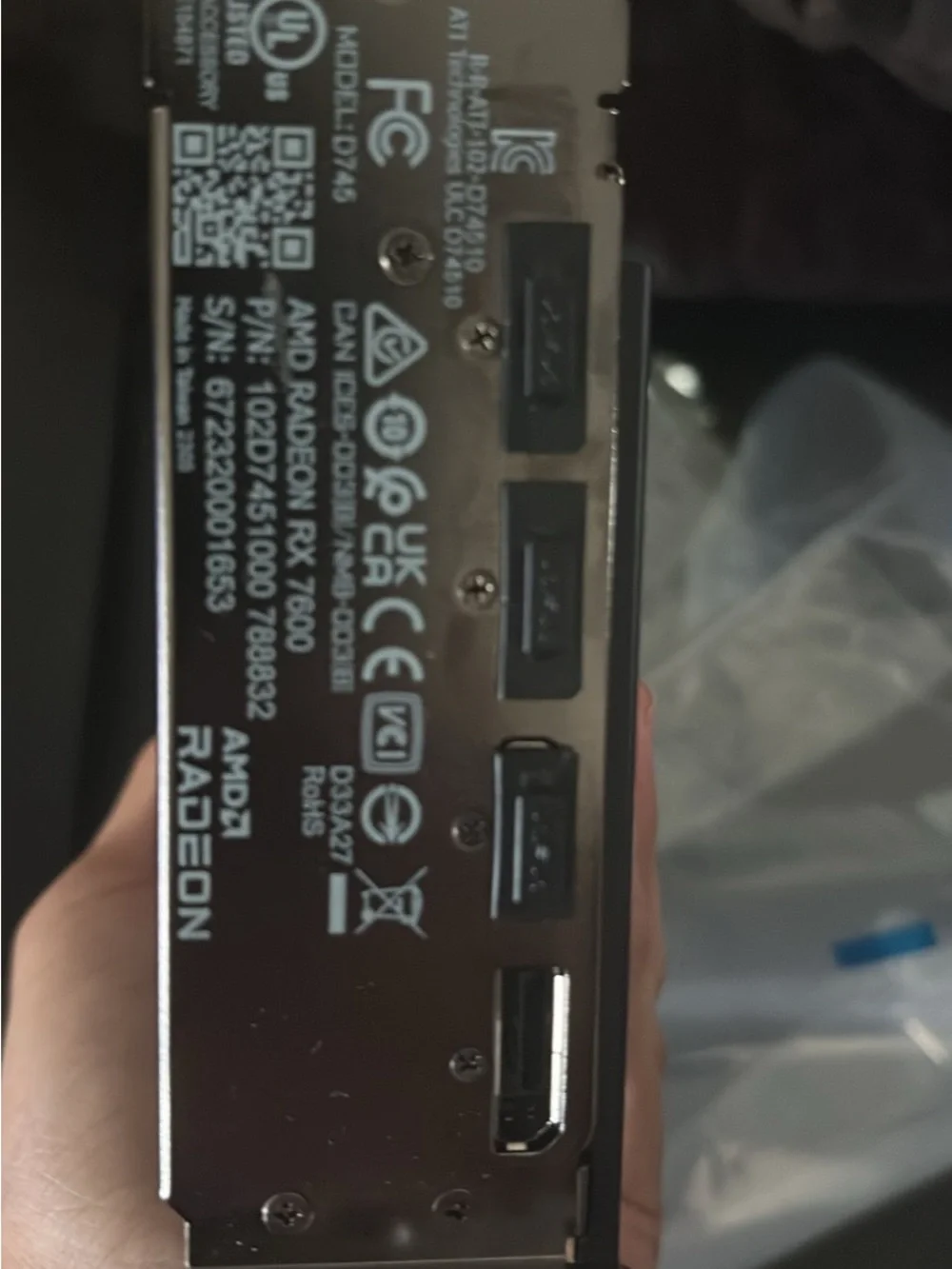 AMD Radeon Black Graphics Card with Red Accents